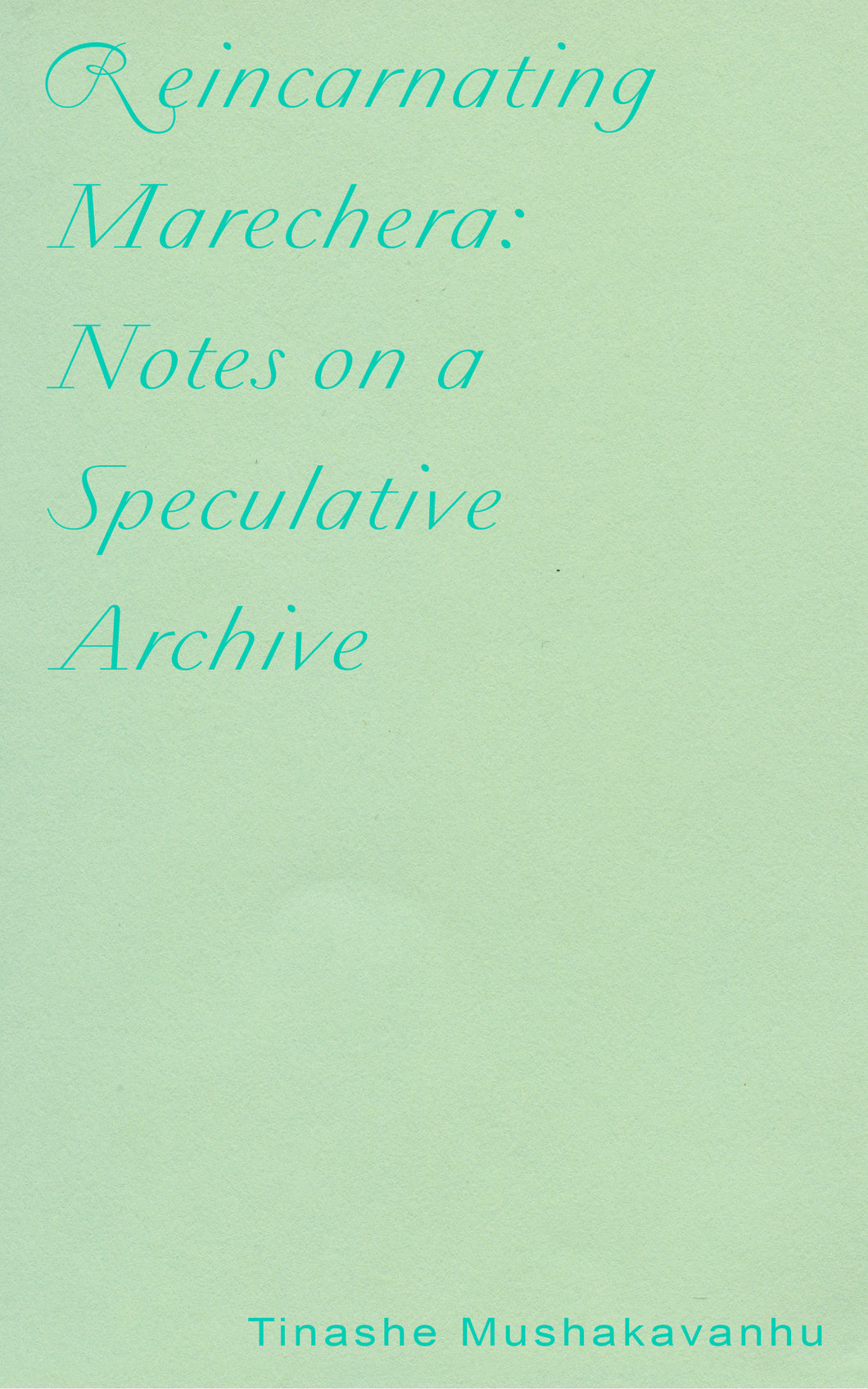 Reincarnating Marechera: Notes On a Speculative Archive